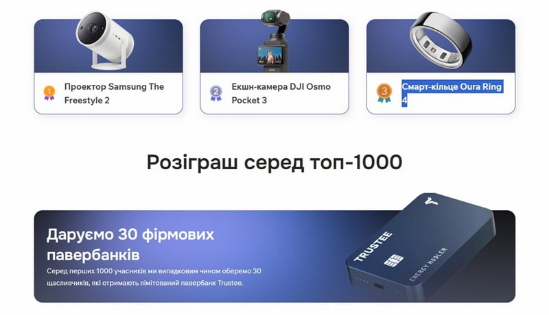 Подарунки за Trustee Points